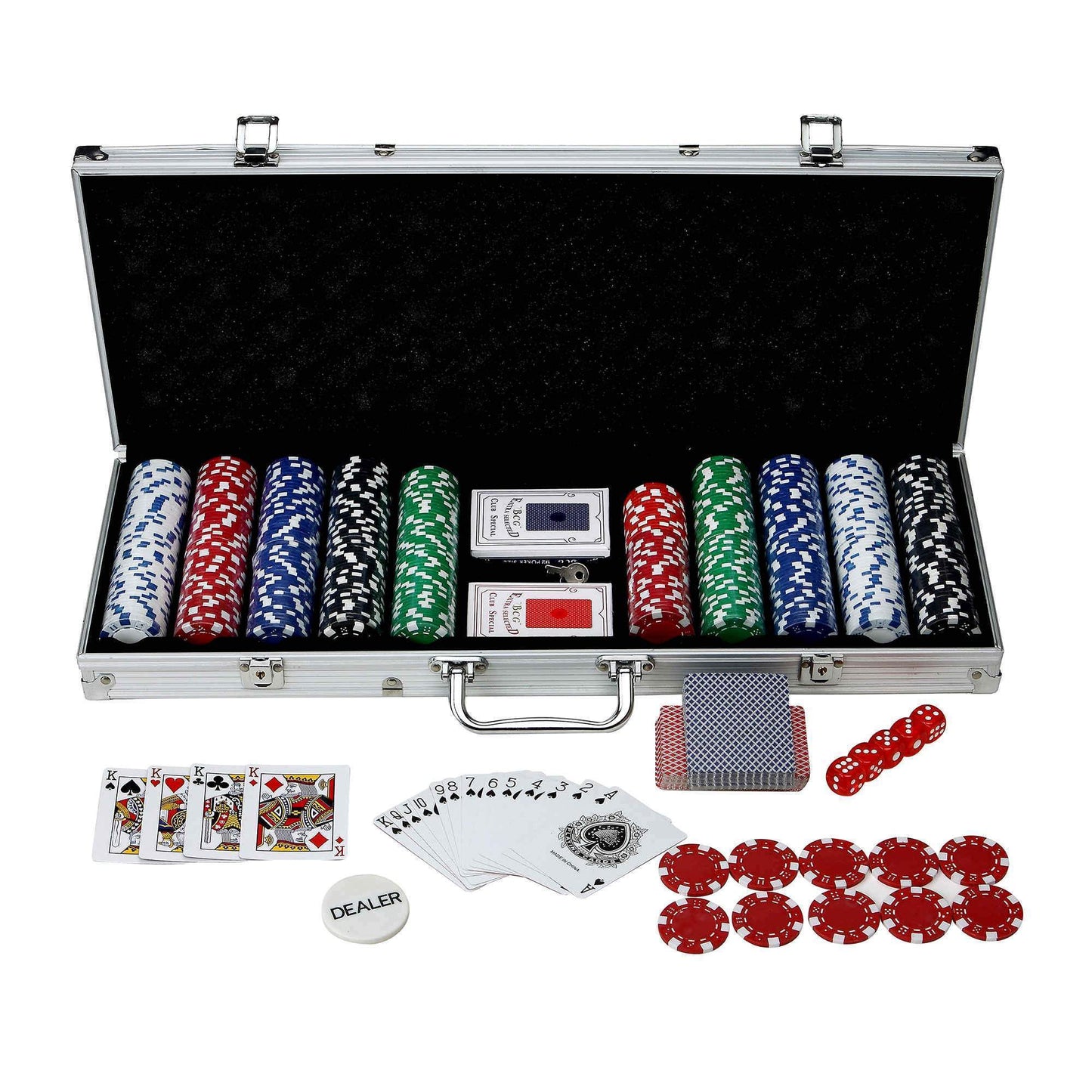 Hathaway Monte Carlo 500 Piece Poker Chips Set Clay 11 Grams - Just Poker Tables