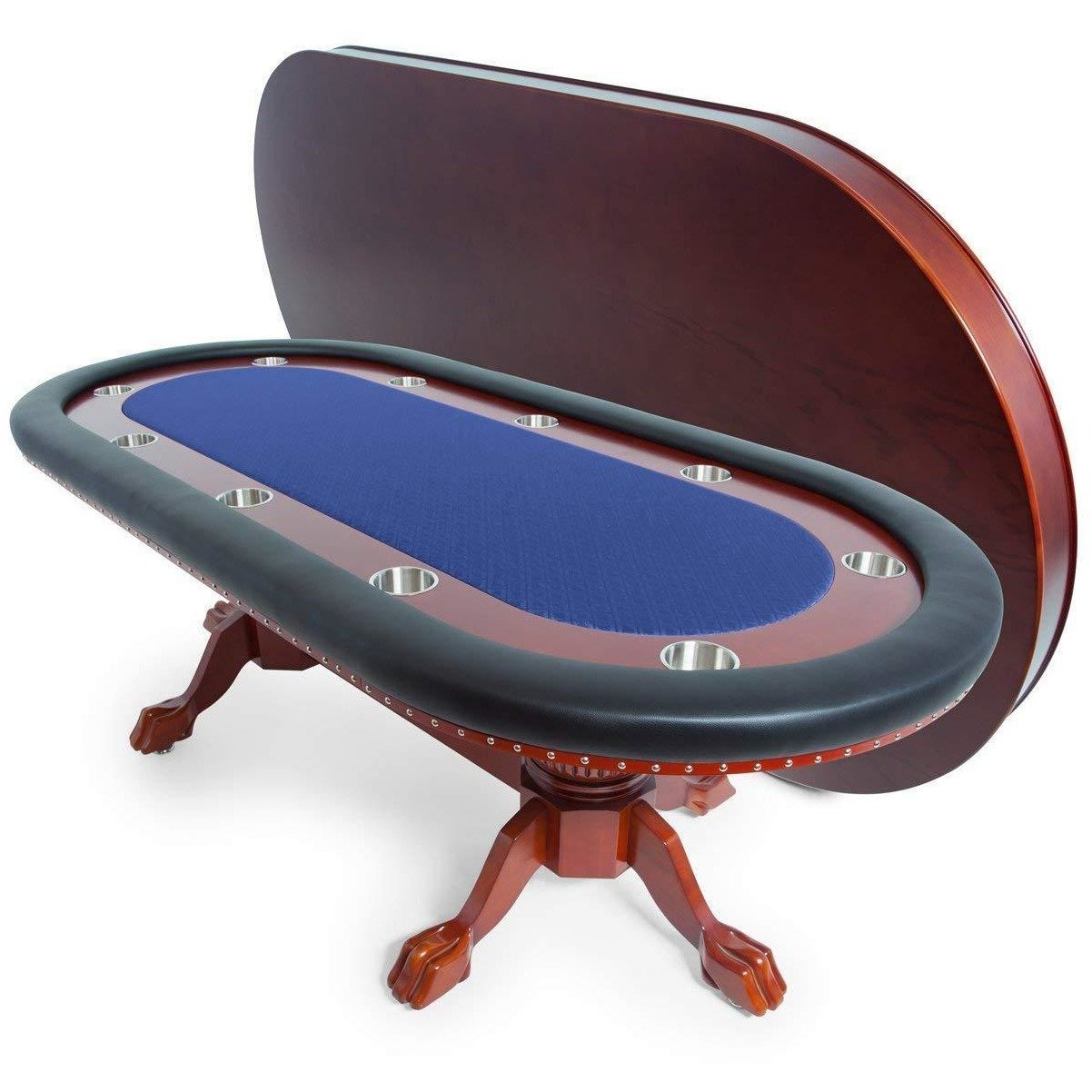 BBO Poker Tables Rockwell Mahogany Oval Poker Table 10 Person - Just Poker Tables